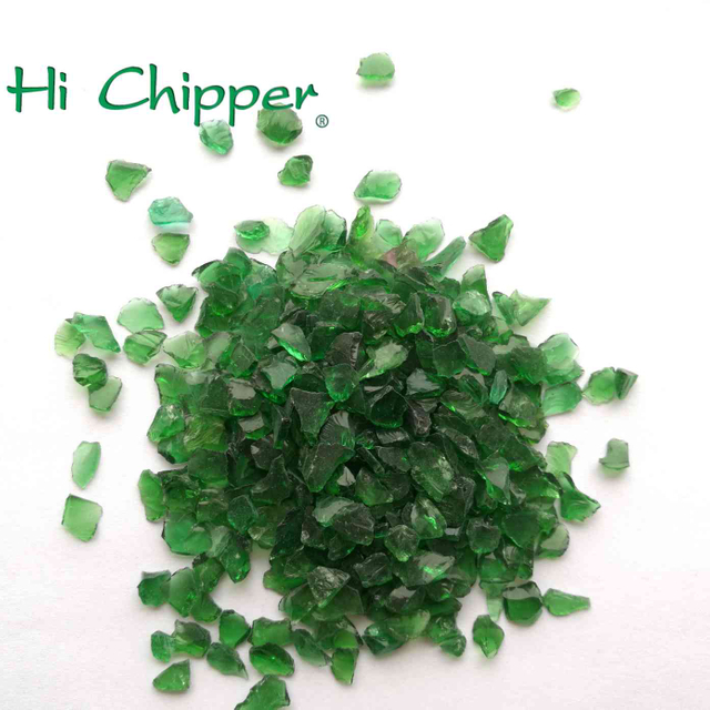 Terrazzo Crusmed Glass Chippings темно -зеленый