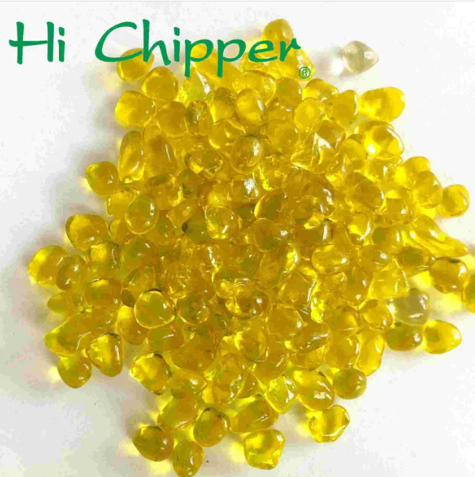 Желтая стеклянная бусина для бассейна